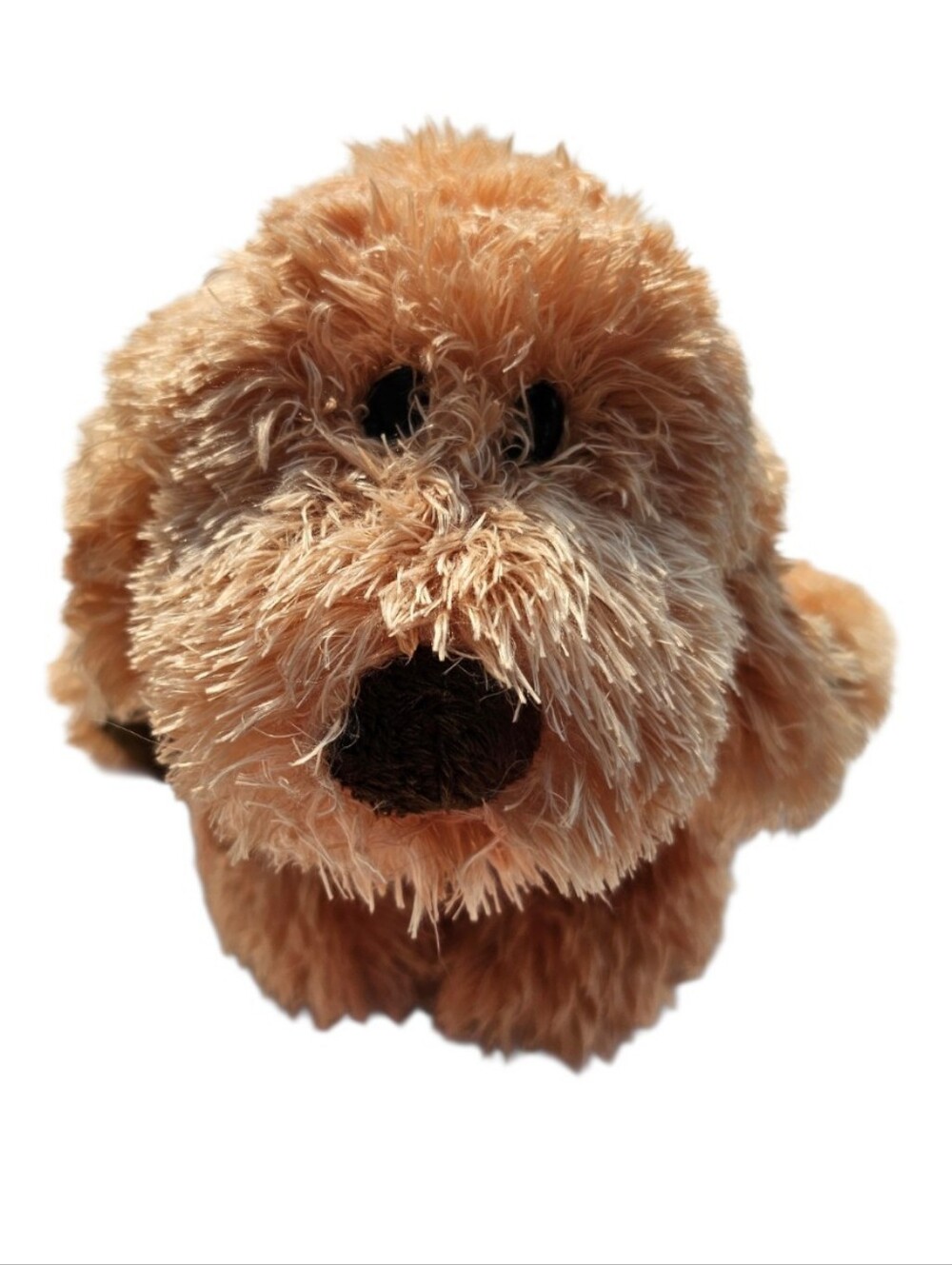 Calhoun Plush Dog Toy By Clasic TY - Tan Fluffy Puppy With Brown Paws